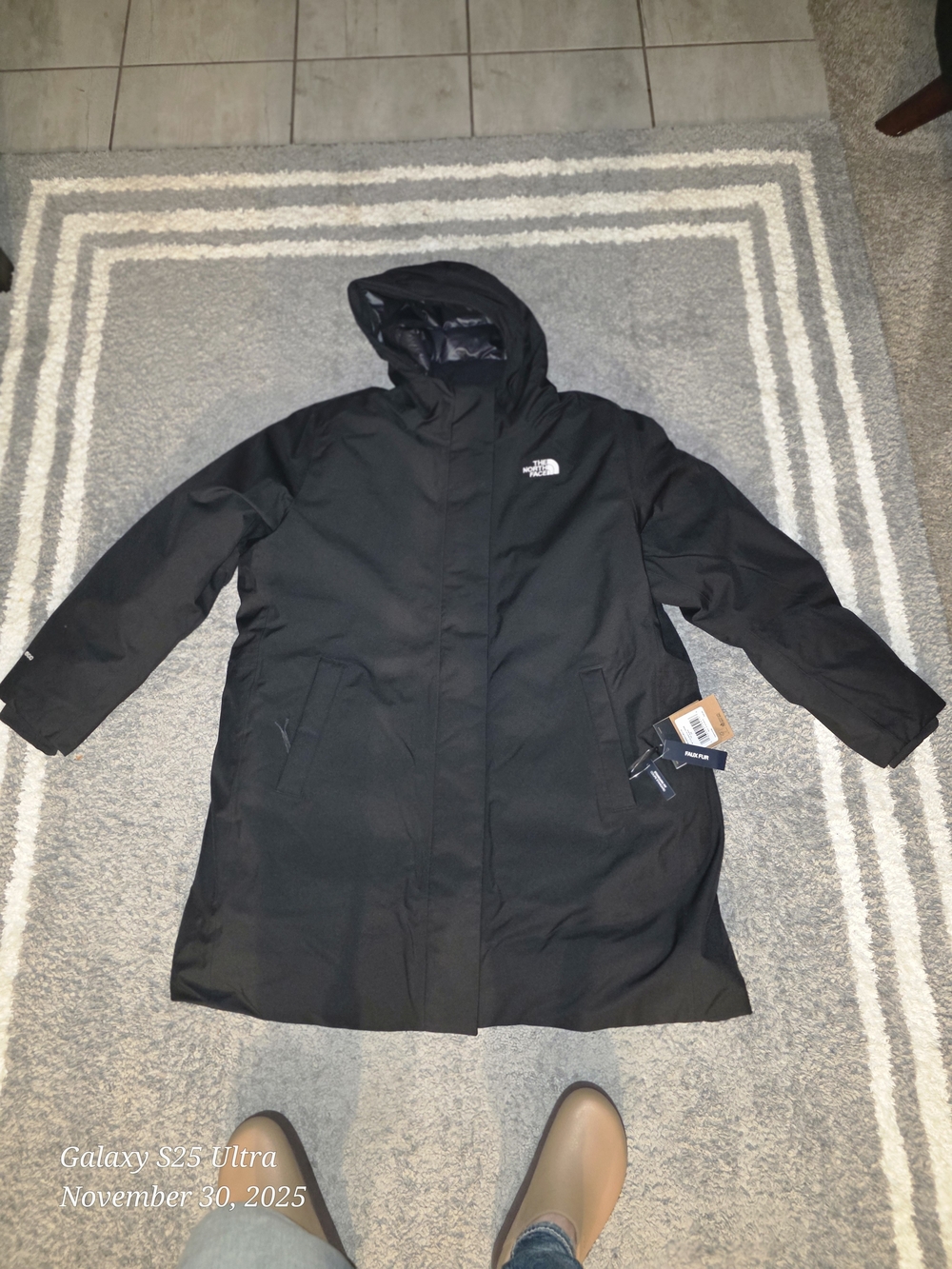 The North Face Black Hooded Bomber Jacket